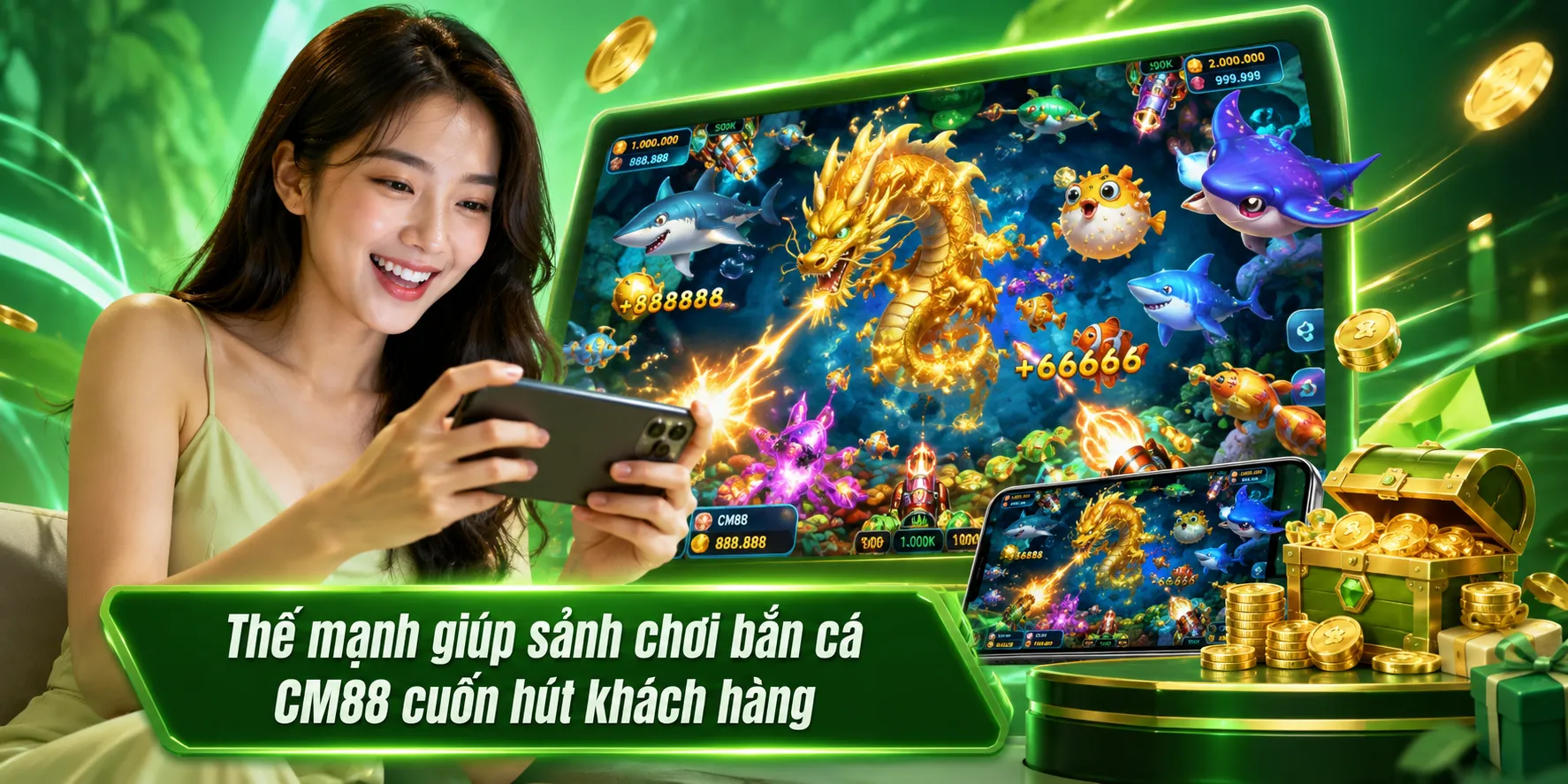 Thế mạnh giúp sảnh chơi bắn cá CM88 cuốn hút khách hàng