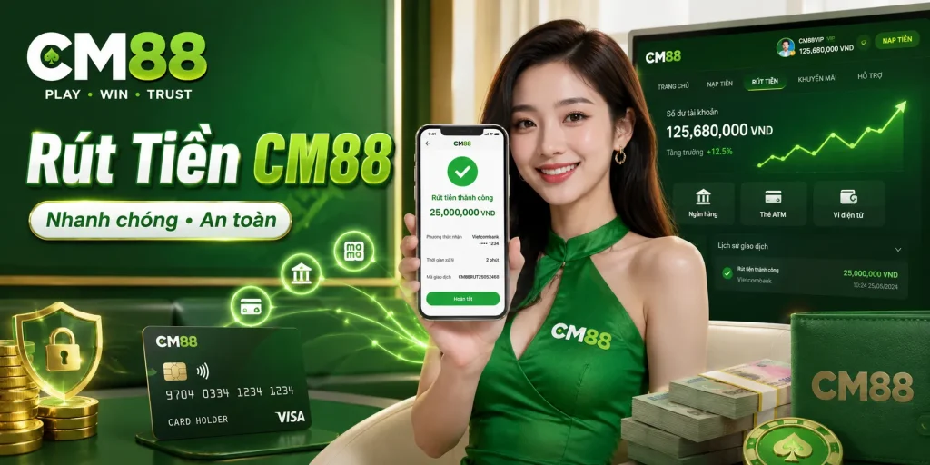 Rút Tiền CM88 – Hướng Dẫn Nhận Thưởng Nhanh Và An Toàn
