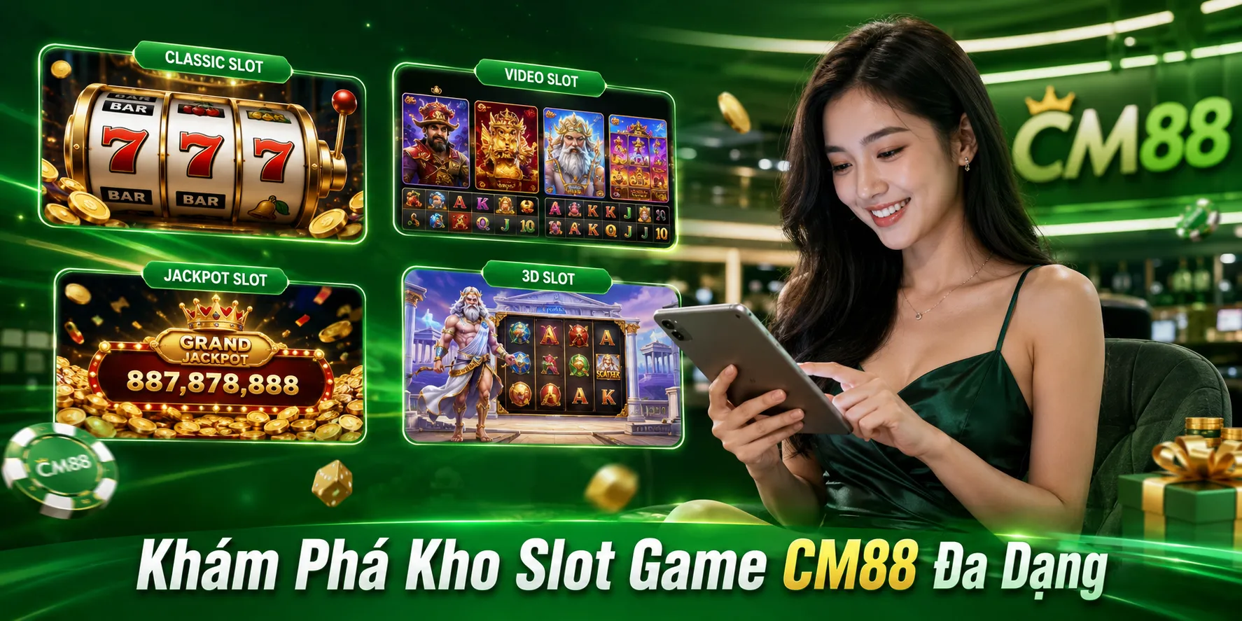 Khám phá kho slot game cm88 đa dạng