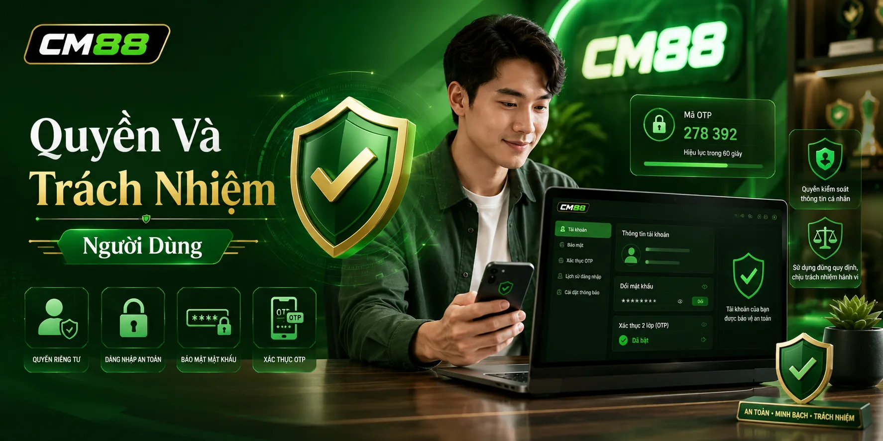 Quyền và trách nhiệm của người dùng CM88