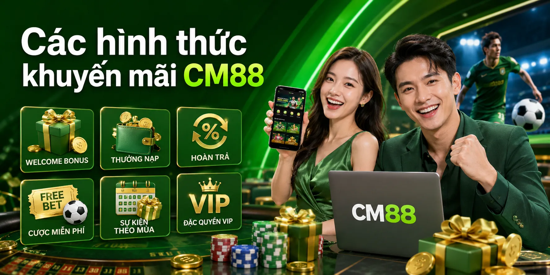Các hình thức khuyến mãi CM88 đang áp dụng hiện nay
