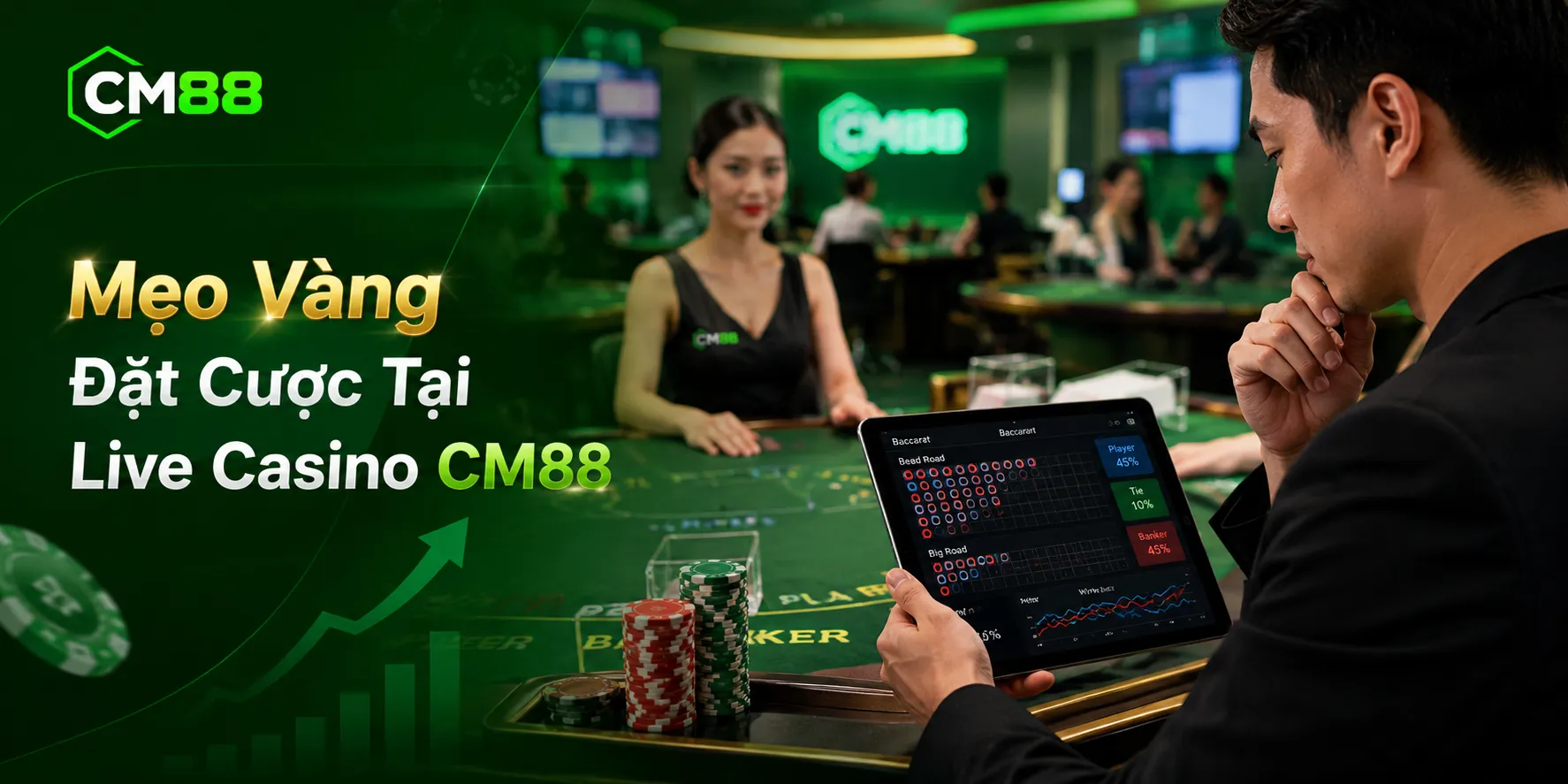 Mẹo vàng đặt cược tại live casino cm88