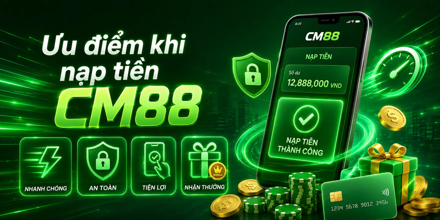 Ưu điểm khi tiến hành nạp tiền CM88 ngay bây giờ