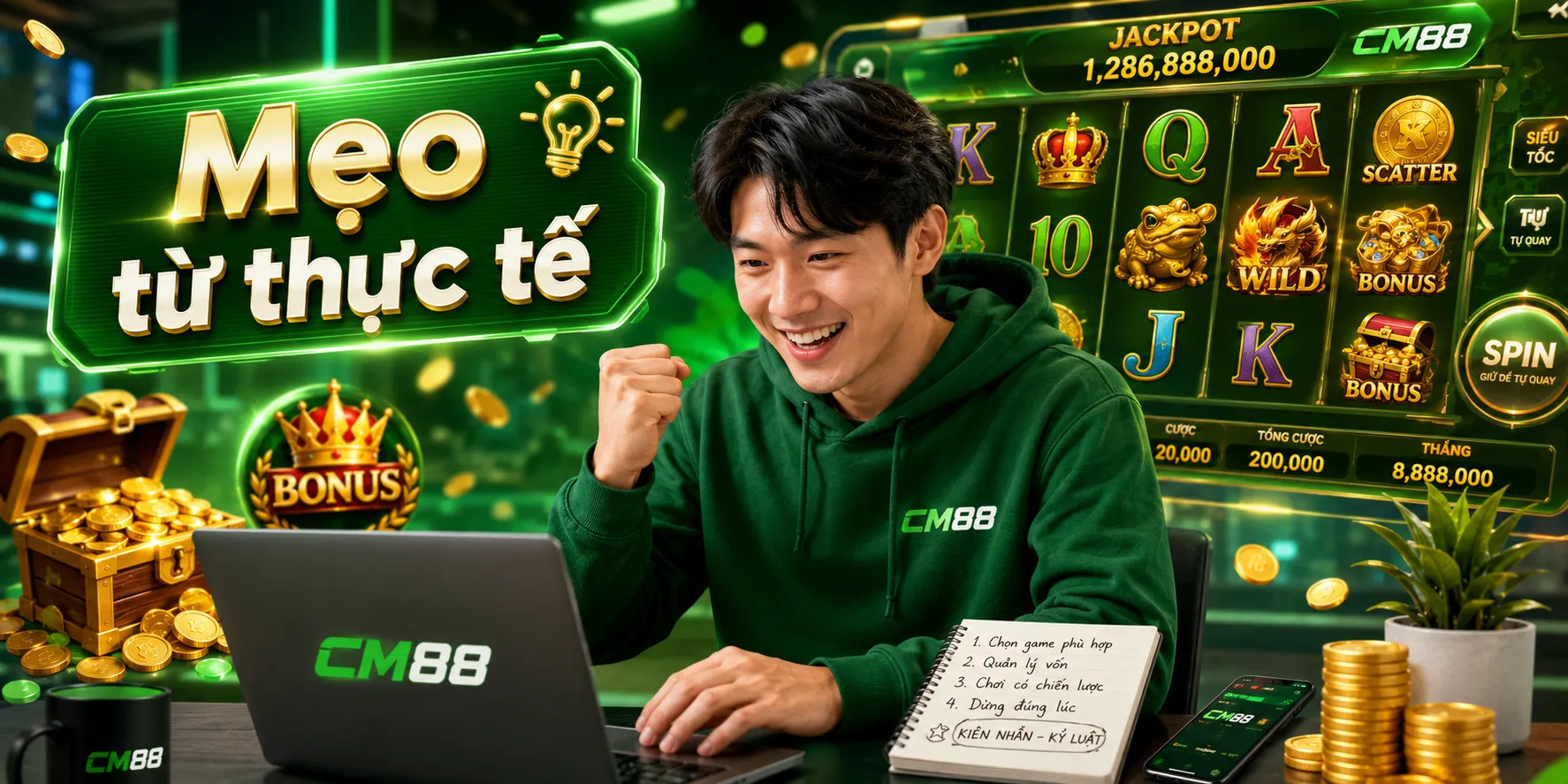 Các Mẹo Chơi Nổ Hũ CM88 từ thực tế