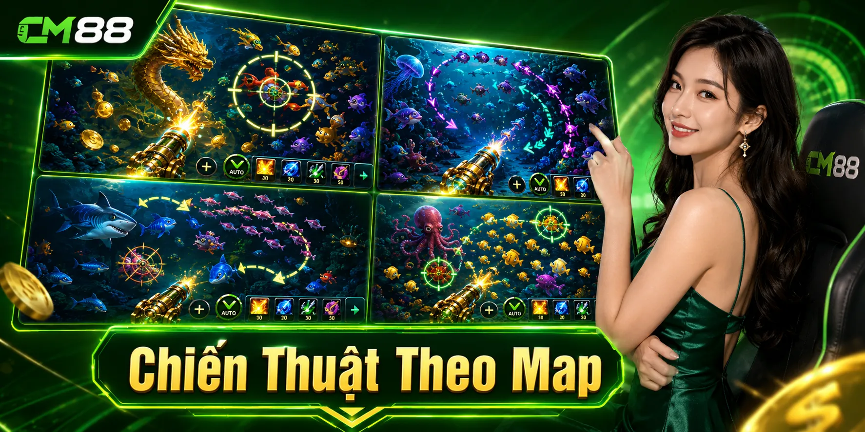 Các dạng Chiến Thuật Bắn Cá ứng dụng tại nhiều map
